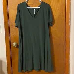 Green ZENANA Premium T-shirt dress